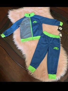 Nike Air Jordan Boys Blue Green Tracksuit